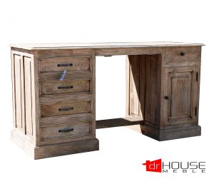 Duże drewniane biurko indyjskie