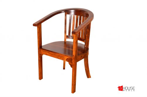 Koloniany fotel gabinetowy drewniany- miodowy