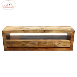 Jasna drewniana szafka rtv- Zen Mango- 180cm