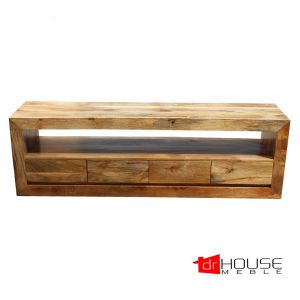 Jasna drewniana szafka rtv- Zen Mango- 200cm