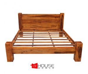 Drewniane kolonialne łóżko 140x200