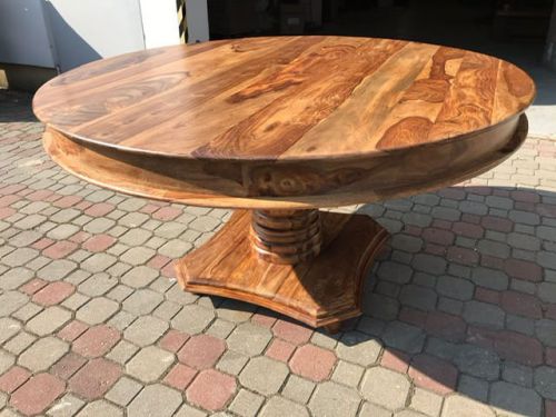 Okrągły stół z palidandru 120cm- Natural